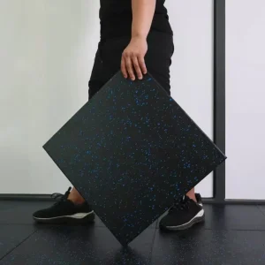 Rubber Fitness Mat and Interlocking Gym Flooring, Shockproof, Waterproof, Anti-Slip