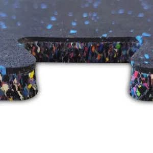 Rubber Floor Tiles 2inch Thick Fitness Rubber Mats for Sale Shock Absorbing Exercise Mats