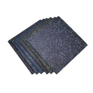 Rubber Floor Tiles Gym Hall Garden Commercial Flooring Waterproof Eco-Friendly Shock Absorbing Noise Reducing Adhesive