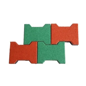 Rubber Flooring Dogbone Paver with Interlock Design