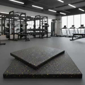 Rubber Flooring Mats Multiple Colors Shock Absorbing Non Slip Washable Seamless Surface for Gym Fitness Centers