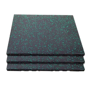 Rubber Protective Gym Floor Mats, Non-Toxic, Eco-Friendly, Colorful Point Pattern
