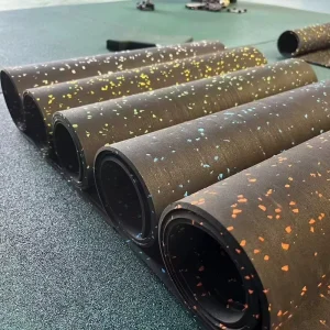 Rubber Gym Flooring, 2-12mm Thickness, Colorful Rubber Roll