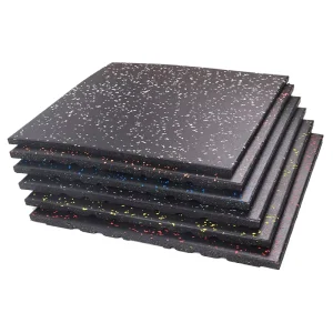 Rubber Gym Flooring Mat, Shock-Absorbing