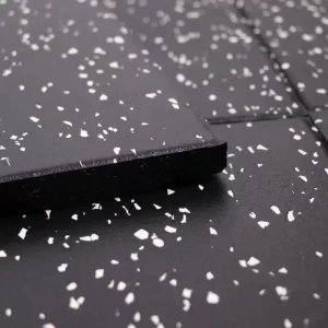 Rubber Interlocking 15mm Gym Floor Tile Slip Resistant Waterproof Odor Free Quiet Mat for Workshop School Warehouse