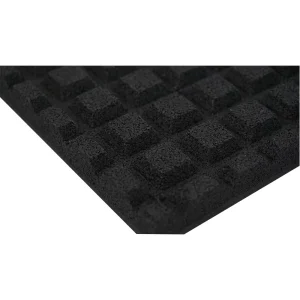 Rubber Interlocking Gym Mats, 500 x 500 x 50 mm, Grooved, for Garage and Basement