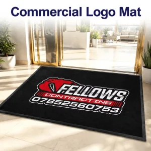 Rubber Mats with Custom Logo Anti Slip Commercial Floor Mat for High Traffic Entrance and Long Term Daily Use