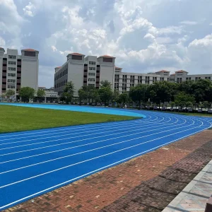 Rubber-Plastic Tartan Running Track Surface Material Shock-Absorbing Anti-Slip Customizable Thickness for Outdoor Sports Fields