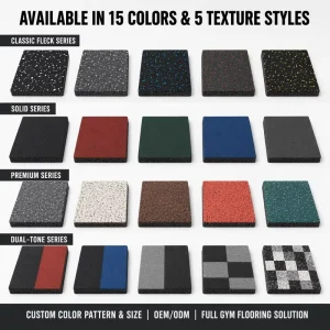 Rubber Shock absorbing and Soundproof Flooring Suitable for Gym Studios PK 3031E