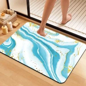 Rubber Soft Water Absorbent Anti Slip Eco Friendly Pet Friendly Washable Bath Mat Carpet Floor Mat Area Rug for Home Bathroom