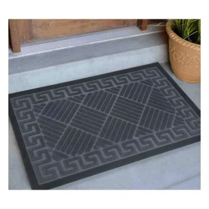 Rubber Welcome Door Mat Low-Profile Large Entrance Mat with Custom Design for Outdoor Use