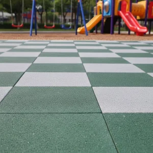 RunSure Black Heavy Duty EPDM Rubber Playground Safety Mats Outdoor Interlocking Floor Tiles Shockproof Fall Protection Kids