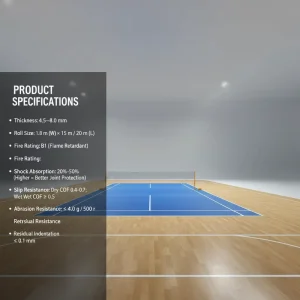RunSure Interlocking PVC Sports Floor Tiles 3 8mm Thickness Eco Friendly Badminton Court Indoor Gym Flooring Shock Absorption
