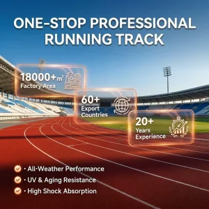 Running Track Surface with 35%-50% Shock Absorption and Joint Protection