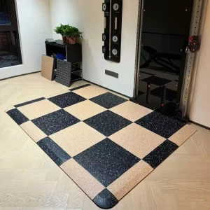 SBR+EPDM Material Noise Reduction Shock Absorption Gym Rubber Floor Tile Mats 50x50cm 15-50mm Thickness