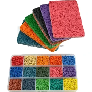 SENDU Durable EPDM Rubber Granules Shock Absorption Weather UV Resistant Eco Friendly Outdoor Sports Flooring Custom Shape