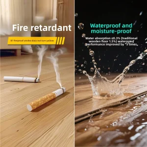 SPC Click-Lock Stone Plastic Flooring Modern Minimalist Hand Ripple Waterproof 6mm Thick for Home Living Rooms and Bedrooms