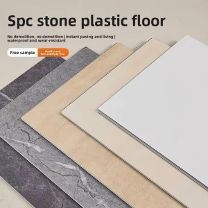 SPC Click-Lock Waterproof Flooring Stone-Plastic Composite Wood Tiles for Home Sports Use