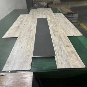 SPC Flooring 5mm Grey Color Waterproof 2mm IXPE Vinyl Flooring