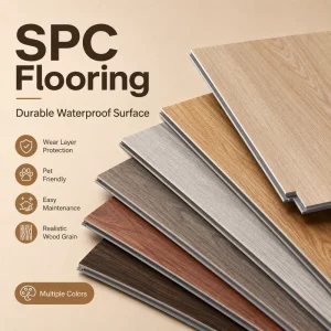 SPC Flooring Rigid Core Vinyl Plank 6mm EVA Pad Scratch Resistant Surface Manufacturer