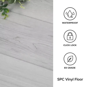 SPC Flooring Scratch Resistant Rigid Core Flooring Fireproof Wood Grain Texture