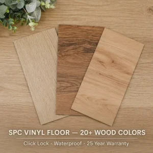 SPC Flooring Sustainable Rigid Core Flooring With Rental Apartment Wear Resistant Wood Look Design