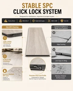 SPC Flooring Wear-Resistant Water-Resistant Modern Design for Supermarket Mall and Warehouse Use