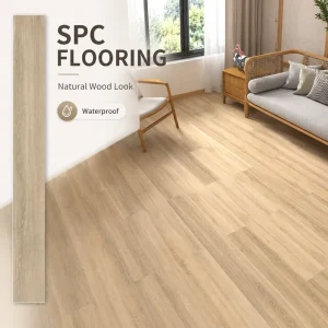 SPC Garage Floor Tiles Luxury Vinyl Plank Waterproof Rigid Core 0.5mm Wear Layer Acoustic Backing