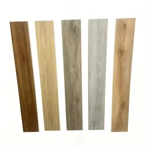 SPC Interlocking Stone Plastic Flooring Wood Grain Herringbone Pattern Fire Resistant Waterproof Modern Minimalist Design