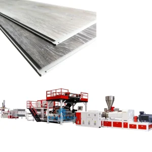 SPC PVC WPC LVT Rigid Vinyl Flooring Tile Sheet Board Plank Extrusion Line Production Machinery