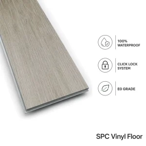 SPC Rigid Core Flooring Sustainable Stone Plastic Composite Flooring With Home Decoration Ce Certified Wood Grain Texture