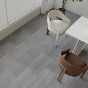 SPC Stone Pattern Click Lock Vinyl Flooring Square Waterproof Anti Slip Rigid Core Floor Tile For Commercial Residential Use