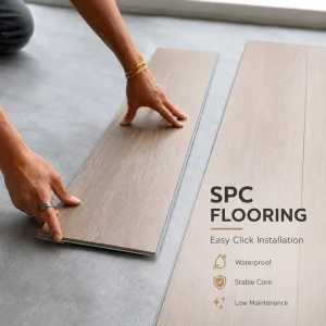 SPC Stone Plastic Composite Flooring No Harmful Substances Waterproof Click Vinyl Floor