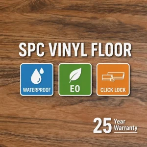SPC Stone Plastic Composite Flooring for Shopping Malls Rigid Core