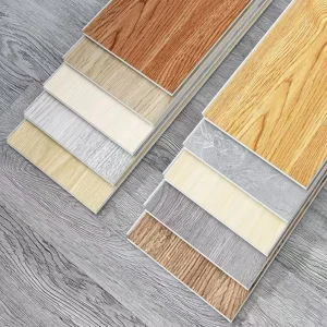SPC Stone Plastic Flooring with PVC Locking Buckle, Wood-Grain, Waterproof, Thickened, for Home Use