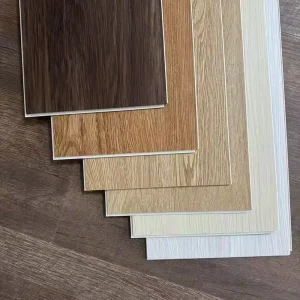 SPC Stone Plastic Interlocking Waterproof Fireproof Flooring Wood Grain Design for Indoor Use Apartments Hotels Sports