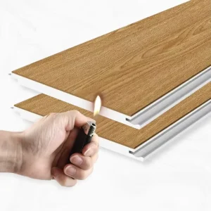 SPC Stone plastic Flooring Click lock Type Home Use 5mm Tile style Direct lay Waterproof Non slip Fire retardant Flooring
