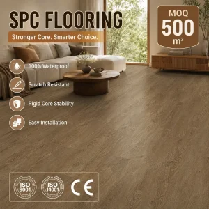 SPC Vinyl Flooring, Fireproof, High Hardness, Wood Grain, 7mm 10mm