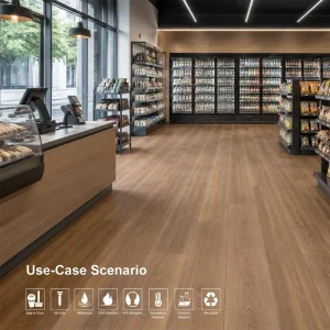SPC Vinyl Plank Flooring, Waterproof Stone Plastic Composite Rigid Core