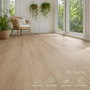 SPC Vinyl Plank Flooring with Fireproof IXPE Underlay for Hotels and Villas