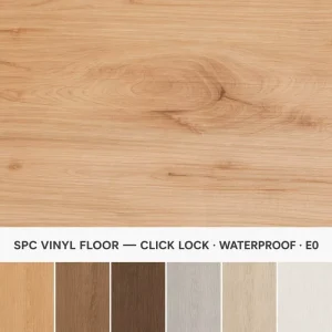 SPC Waterproof Vinyl Plank Flooring with Click-Lock System, CE Certified