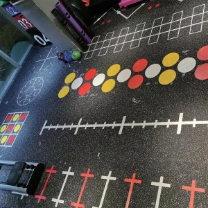 Safe, Non-Fading, Odor-Free, Rubber Gym Floor Tiles for Indoor or Playground Use