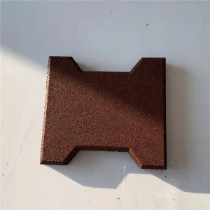 Safe Wear Resistant EPDM SBR Bone Shape Gym Rubber Mat 15-60mm Thickness for Park Courtyard Fitness Training Area