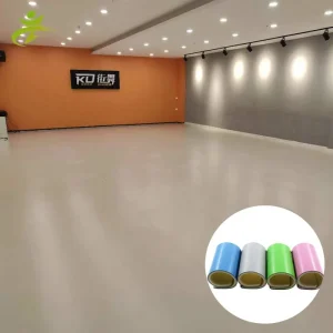 Safety Anti Slip Waterproof PVC Flooring Soundproof Vinyl Roll for Ballet Room Kindergarten Dance Flooring