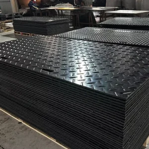 Sale Heavy Duty PE Plastic Flooring HDPE Ground Protection Mats Custom Cutting Construction Temporary Road Mat