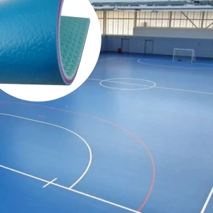 Sample Free 100% Virgin PVC Futsal Flooring Eco-Friendly Anti-Slip Easy Clean Customizable Colors Vinyl Roll for Futsal Courts