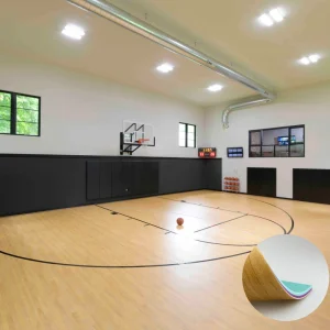 Sample Free Eco Friendly 100% Waterproof Anti Slip Surface Customizable Colors Easy Installation Basketball Court Vinyl Floor