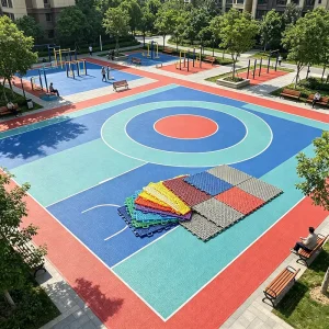 Sand-Resistant PP Interlocking Floor Tiles for Outdoor Playgrounds and Sports Areas