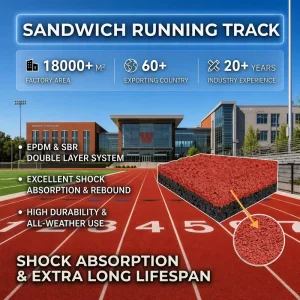 Sandwich Type PU Running Track Surface, IAAF Standard