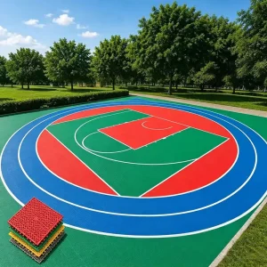 Scenic Area Leisure Interlock Modular Flooring Tourist Park Kids Outdoor Playground Sports Ground Floor Tile